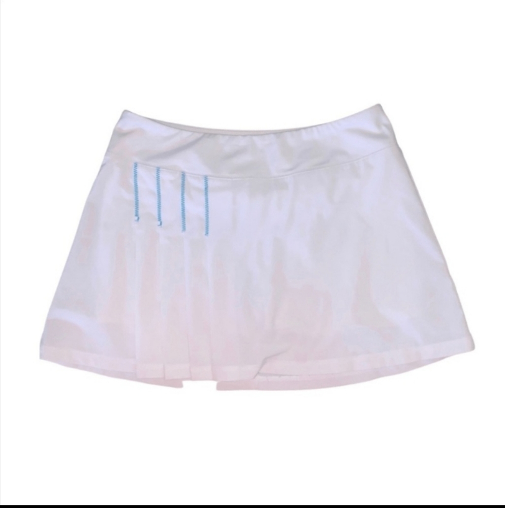 Athleta Second Wind Pleated White Skort Skirt